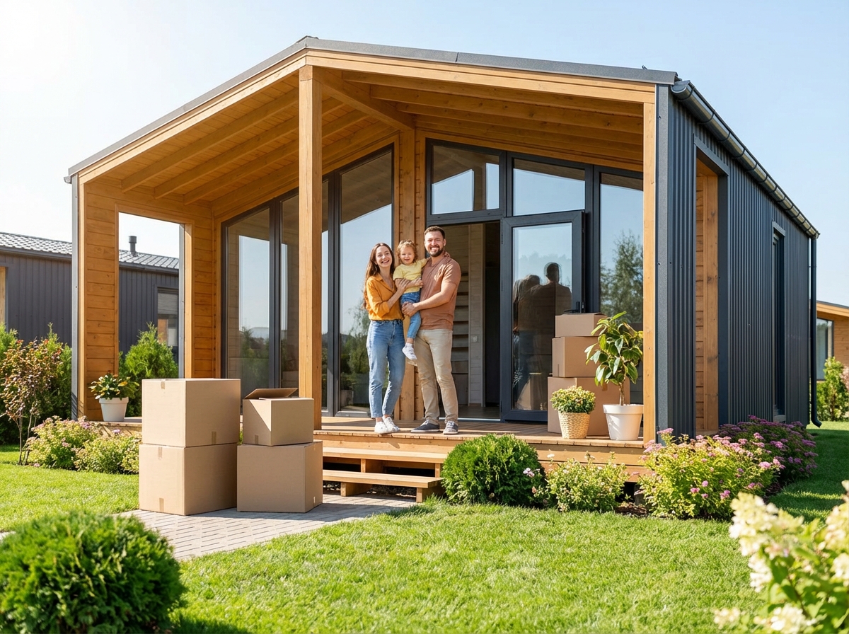 Modular home cost and time savings infographic